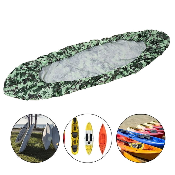 COSMOBETTY Kayak Cover for Outdoor Storage Thickened Canoe Cover Camouflage 1Pcs 141.48X35.37X0.39in