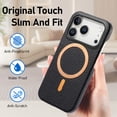 thumbnail image 4 of for iPhone 14 Pro PU Leather Magnetic Case, [Compatible with Mag-Safe] Classic Shockproof Phone Cover for Men Women, Lychee Texture Protective Phone Cover for iPhone 14 Pro, Black, 4 of 8
