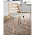 thumbnail image 5 of LumiSource Natural Wood, Cream Fabric Trevi Chair, 5 of 12