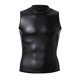 thumbnail image 1 of Chaqueta de cuero de corte ajustado con cuello alto para hombre: chaleco de cuero sintético, manga corta, diseño con cremallera, estilo motero (M-XXXXL), para salir por la noche de forma informal., 1 of 6