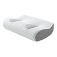 thumbnail image 2 of GROWTH TANK Ear Pillow with Holes Breathable, Comfortable, Soft, Ergonomic, Memory Foam Neck Gray, 2 of 9