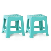 Mintra Home Light Duty Plastic Stools (12.5in Height, 2 Pack)