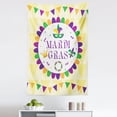 thumbnail image 1 of New Orleans Tapestry, Mardi Gras Carnival Theme with Traditional Motifs on Triangle Shapes Background, Fabric Wall Hanging Decor for Bedroom Living Room Dorm, 5 Sizes, Multicolor, by Ambesonne, 1 of 1