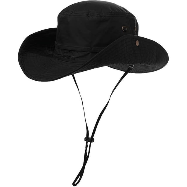 Sombreros de ala ancha para el sol, de malla, con protección UV, para verano, para safari, pesca, senderismo, sombreros Boonie con correa para la barbilla, impermeables y transpirables