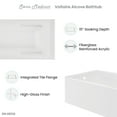 thumbnail image 3 of Voltaire 72" x 36" Left-Hand Drain Alcove Bathtub with Apron and Armrest, 3 of 10