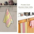 thumbnail image 3 of Yayeee Hand Towels for Bathroom Set of 2 Quick Dry Super Absorbent Soft Hand Shower Towels, 28" x 14", Pink And Yellow Striped Pattern, 3 of 8