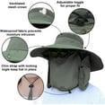 thumbnail image 3 of YooGuoGuo Women Wide Brim Face Mask Sun Hat Detachable Neck Face Flap Ponytail UV Protection Visor Hat Garden Fishing Hiking, 3 of 7