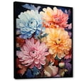thumbnail image 2 of Designart "Curved Stems Of Graceful Mums II" Mums Floater Framed Canvas Wall Art, 2 of 5