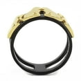 thumbnail image 2 of TK3609 - IP Gold+ IP Black (Ion Plating) Stainless Steel Ring with No Stone Size 7, 2 of 4