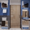 thumbnail image 4 of Chic 34-35.3" x 72" Pivot Frameless Shower DoorTempered Clear GlassAmber ColorBronze Finish, 4 of 7