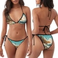 thumbnail image 3 of Disketp Coastal Palm Beach para Bañador de Dos Piezas para Mujer, Bikini Sexy Halter String, Conjunto de Bikini en Triángulo, 3 of 6