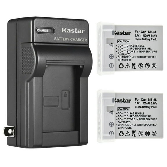 Kastar 2-Pack Battery and AC Wall Charger Replacement for Canon PowerShot SD850 IS, PowerShot SD870 IS, PowerShot SD880 IS, PowerShot SD890 IS, PowerShot SD900 IS, PowerShot SD950 IS Cameras