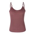 thumbnail image 5 of AWZXDE Cotton Tops for Women Fashion Solid Color Sleeveless Knitted Spaghetti Strap Cami Top, 5 of 6