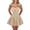 Beige, variant on Stichou Short Homecoming Dress for Teens Ruffle Mini Prom Dresses Satin Cute A Line Puffy Formal Cocktail Dress Pink S