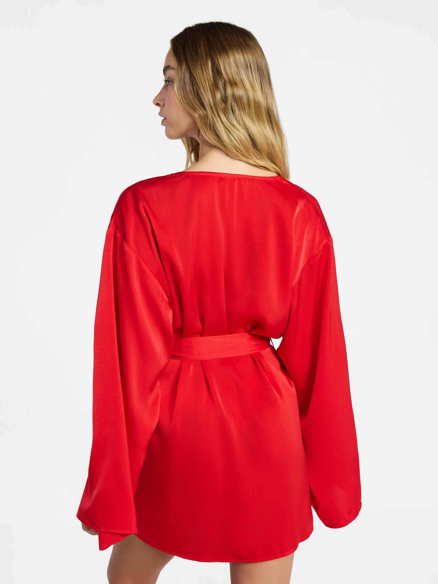 No Boundaries Sleepwear Satin Robe, Women's XS-XXL