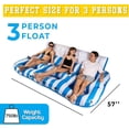 thumbnail image 3 of Zone Tech Inflatable Pool Lounger Float - Extra Large Recliner Tanning Lounge Chair with Backrest, Footrest and Cup Holder for Pool, Beach and Lake, 3 of 10