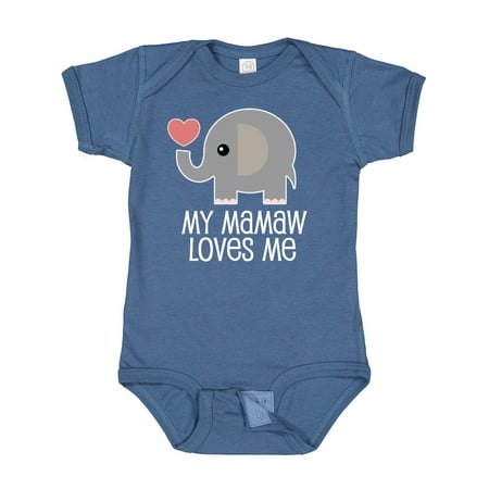 

Inktastic My Mamaw Loves Me Grandkids Gift Baby Boy or Baby Girl Bodysuit