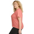 thumbnail image 2 of Hanes Originals Women's Tri-Blend T-Shirt (Plus Size) Concentrated Coral PE Heather 2X, 2 of 3