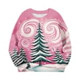 thumbnail image 3 of EGNMCR Chandails Sans Capuche pour Tout-Petits Filles Garçons Imprimé Manches Longues Col Rond Chandail chandail avec Poche Fille Polyester Haut, 3 of 6