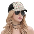 thumbnail image 5 of Picia Rose Flowers Pattern Trucker Hat,Baseball Cap,Sun Protection Cap,Stylish Headwear,Leisure Cap,Outdoor Sports Cap, 5 of 7