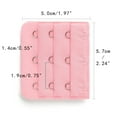 thumbnail image 3 of INSPIRE CHIC Women's 3 Hook 3 Row Bra Extenders Stretchy Bra Strap Buckle Hooks Bra Band Pink 5, 3 of 5