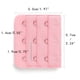 thumbnail image 3 of Extensores de tirantes de sujetador elásticos de 3 ganchos y 3 filas para mujeres color rosa 5, 3 of 5