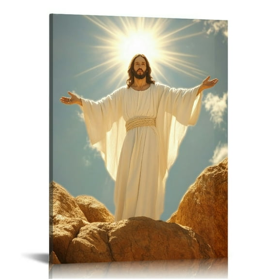 Jesus wall art decor Christian wall art, Jesus Canvas Wall Art Print ，Jesus Decorations Religious Christian Gifts for Church Prayer Room Living Room Home Decor Gift Wooden Framed