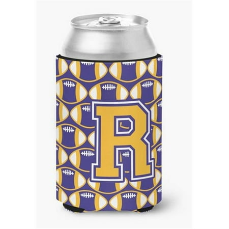 

Letter R Football Purple & Gold Can or Bottle Hugger