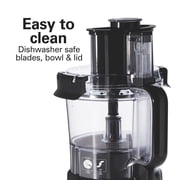 Hamilton Beach 10 Cup Food Processor and Chopper with Stack & Snap Design and Extra Large Chute, Black