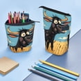 thumbnail image 5 of Lsque Whimsical Cartoon Cow Pattern Telescopic Pencil Bag Pen Holder Stationery Case, Stand-up Retractable Transformer Bag Organizer, 5 of 6