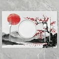 thumbnail image 2 of Cherry Blossoms Placemats 12"x18", Japanese Style Table Place Mats Set of 4, Sakura Flower Mountain Indoor Kitchen Dinner Party Decor Floral Botanical Table Mats 18"x12", 2 of 4