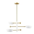 thumbnail image 4 of Chandelier in White and Natural Brass, 4 of 7