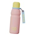 thumbnail image 3 of Botella de agua térmica de gran capacidad, portátil, con asa, 600 ml, de acero inoxidable Rosa, 3 of 9