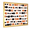 thumbnail image 2 of Designart 'Orange and Black Polka Dots' Modern Framed Art Print, 2 of 4