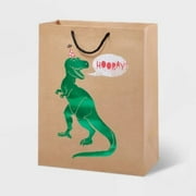 Medium Gift Bag Birthday T-Rex Hooray - Spritz: Dinosaur Party Bag, Multicolor, 12.75" x 10" x 5"