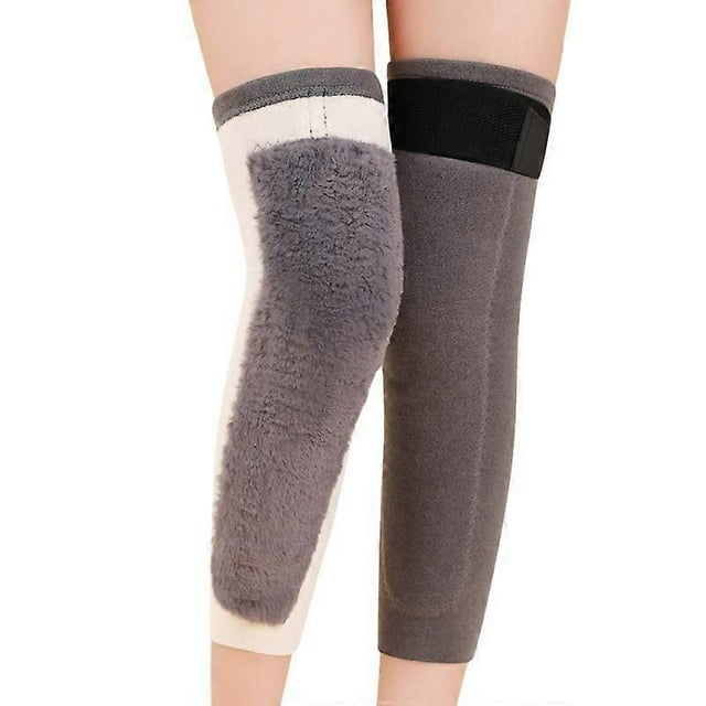 1 Pair Men Women Cotton Plush Leg Warmers Winter Rheumatic Arthritis Knee Braces Leggings Leg Sleeves Cycling Running Knee Wraps