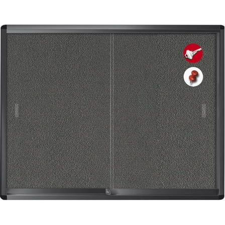 MasterVision Bulletin Enclosed Board, Fabric