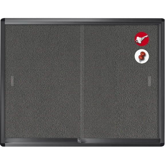 MasterVision Bulletin Enclosed Board, Fabric