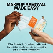 Pacifica Glowing Makeup Removing Wipes - with Glycolic Acid for AHA Exfoliating and Facial Cleansing - No Rinse Face Cleaning Towelettes - Dermatologist Tested, Vegan and Cruelty-Free, 30 Count