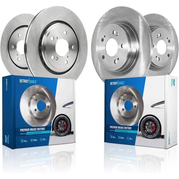 Detroit Axle - Disc Brake Rotors for 2018-2023 Honda Odyssey 2018 2019 2020 2021 2022 2023: 12.60" Front and 12.99" Rear Rotor