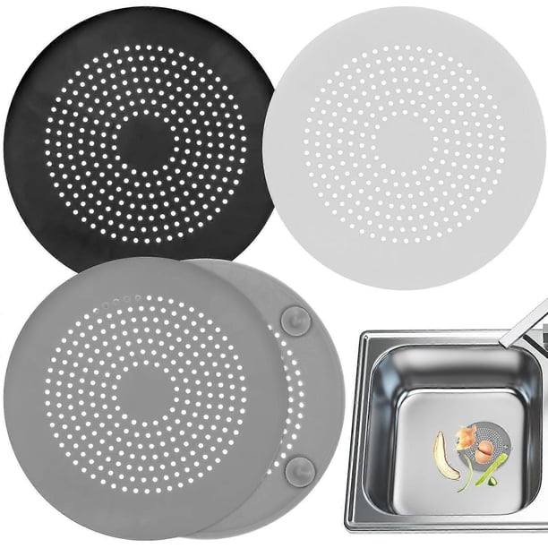 3pcs Drain Hair Catchers Silicone Hair Stoppers Shower Drain Covers Sink Waste Stoppers