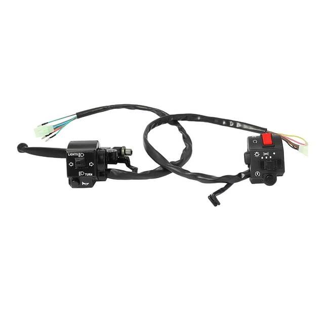 Conjunto de interruptor de manillar de motocicleta, 1 par, apto para Suzuki Cola Interruptor de manillar