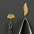 thumbnail image 3 of Decorative Leaves Iron Hooks Plant Modern Key Holder Wall Mounted Single Prong Coat Hanger for Hallways, Living Room, 3 of 8