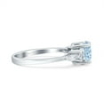 thumbnail image 2 of Round Art Deco Five Stone Engagement Ring CZ 925 Sterling Silver Size 5, 2 of 5