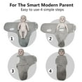 thumbnail image 4 of 3-Pack Organic Baby Swaddle Sleep Sacks - Newborn Swaddle Sack - Ergonomic Baby Swaddles 0-3 Months (Grey), 4 of 6