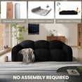thumbnail image 5 of The Magic Home 90" Modern Cloud Couch for Living Room, Boucle LoveSeat 3 Seater Sofa, Plush Floor Sofa Couch for Bedroom, Apartment, Small Space (Black Couch, No Assembly Required), 5 of 13