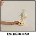 thumbnail image 3 of Soimiss 2Pcs Fan Timer Knobs White Plastic Replacement for Fan Speed Control and Timer Use, 3 of 8
