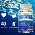 DAITEA Omega3 Fish Oil Capsules with EPA DHA Support Brain and Heart Health Mood Supplement