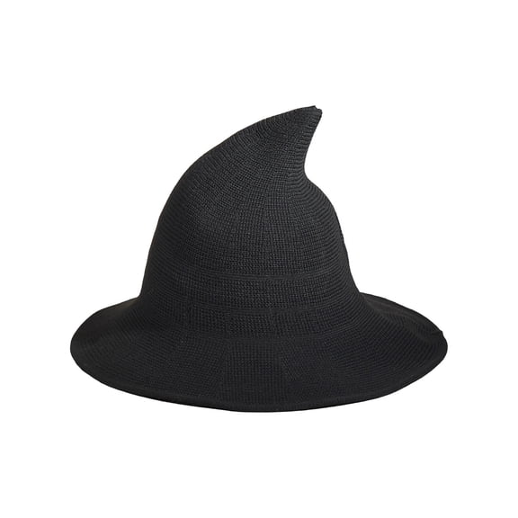 Miwamany Halloween Wizard Hat Cotton Gauze Knitted Witch Hat Adult Pointed Magician Hat for Halloween Parties Stage Performances Theme Dress Up
