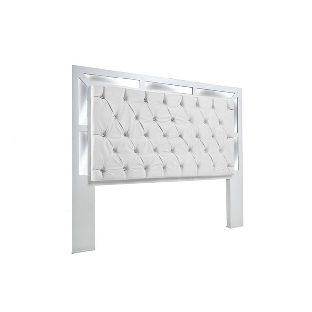 Cabecera KS Emilia Blanco y Plata - Kessa Muebles